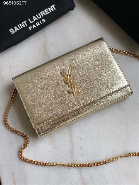 ysl bag with gold chain.